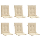 Cojines de silla de jardín Vidaxl 6 pcs 100x50x3 cm oxford tela beige