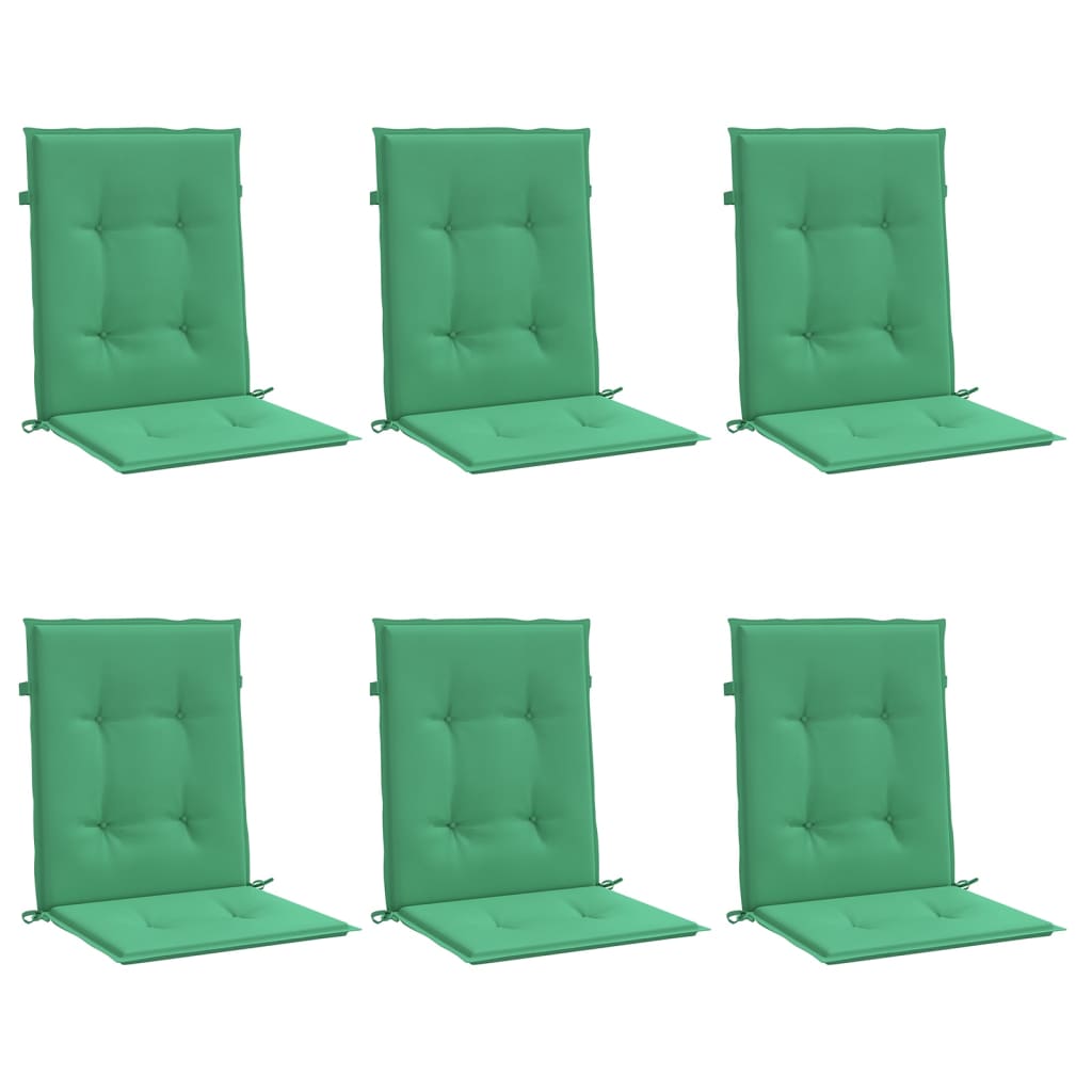 Vidaxl Garden Cushions 6 PCS 100x50x3 cm tessuto oxford verde