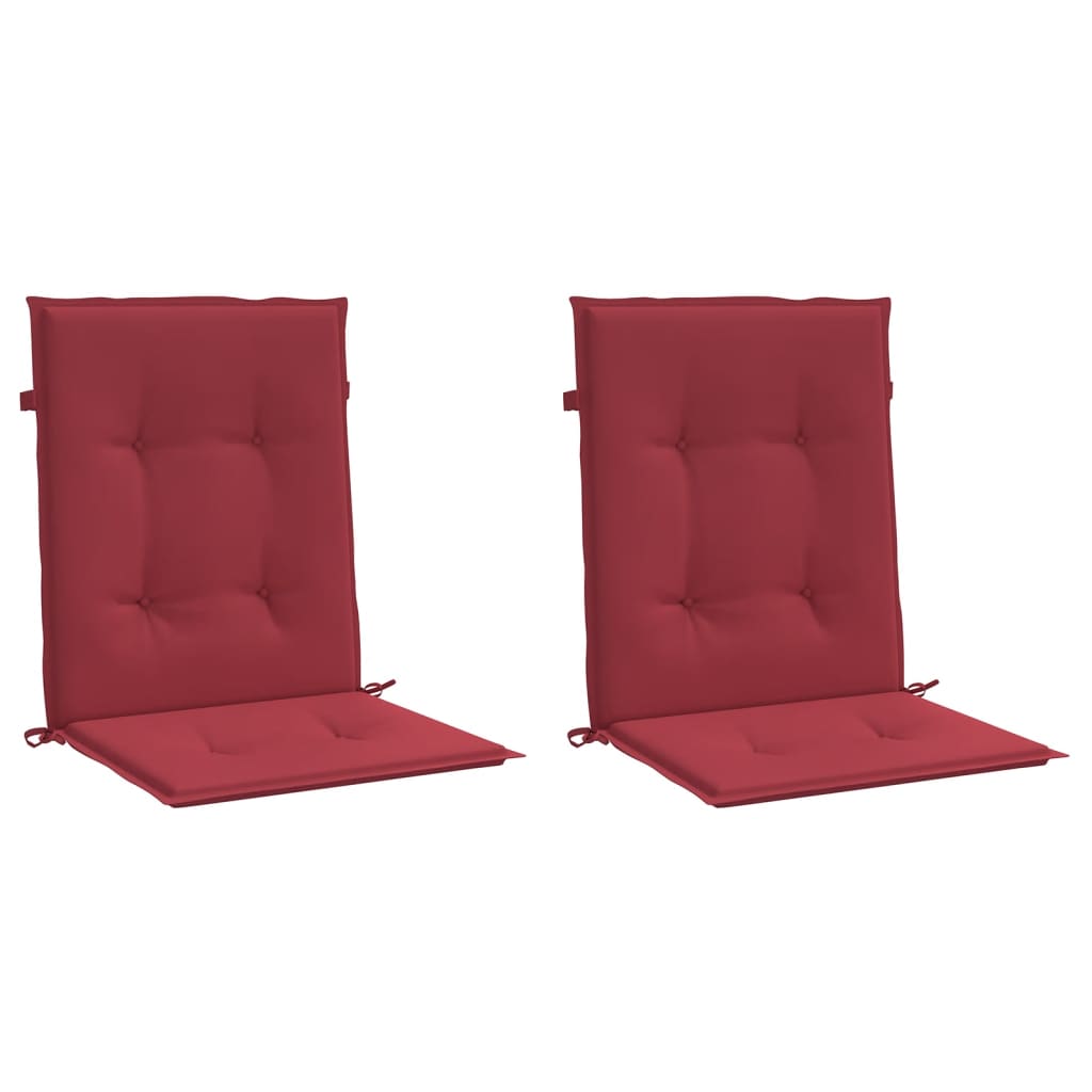 VidaXL Garden chair cushions 2 st 100x50x3 cm Oxford fabric wine red