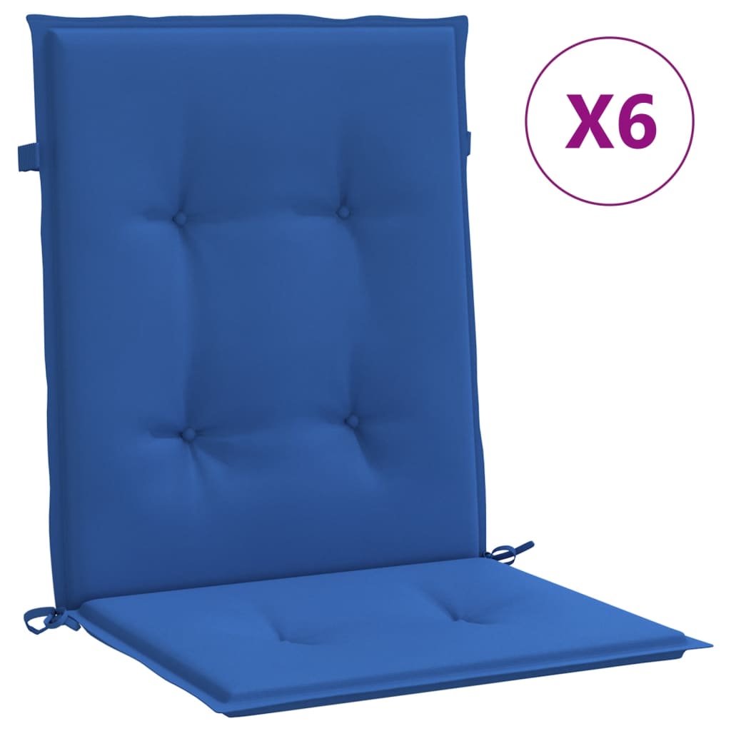 Vidaxl Garden chair cushions 6 pcs 100x50x3 cm Oxford fabric royal blue