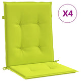 Vidaxl Garden Chair Cudions 4 st 100x50x3 cm oxford tyg klar grön