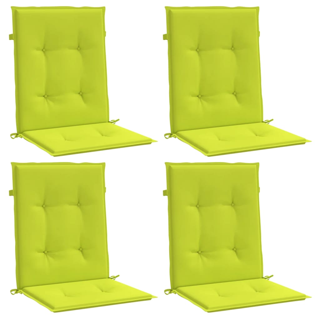 Vidaxl Garden Chair Cudions 4 st 100x50x3 cm oxford tyg klar grön