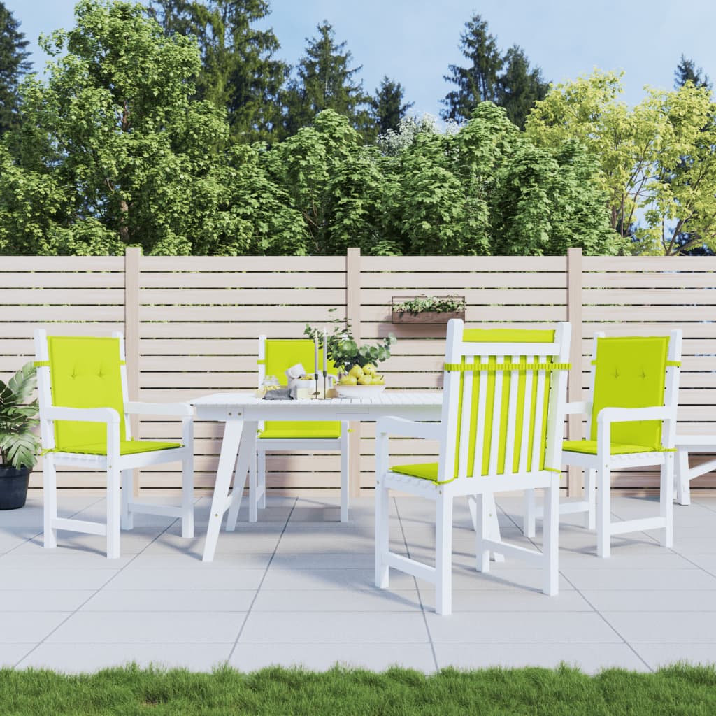 Vidaxl Garden Chair Cudions 4 st 100x50x3 cm oxford tyg klar grön
