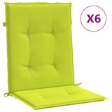 Vidaxl Garden Cushions 6 PCS 100x50x3 cm tessuto Oxford chiaro verde