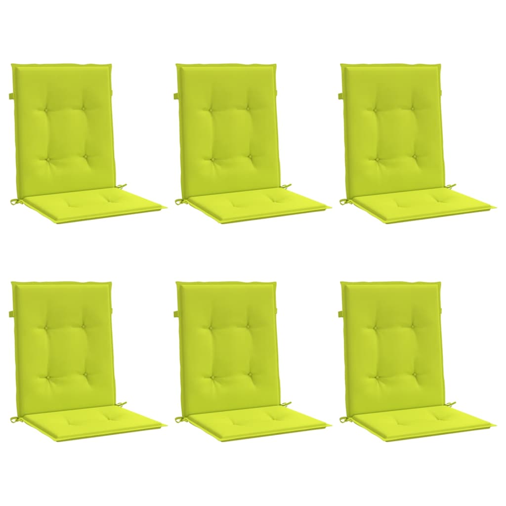 Vidaxl Garden Cushions 6 PCS 100x50x3 cm tessuto Oxford chiaro verde
