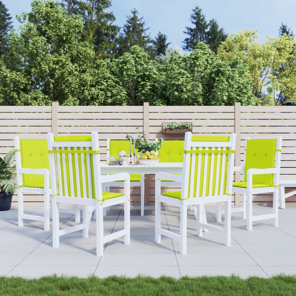 Vidaxl Garden Cushions 6 PCS 100x50x3 cm tessuto Oxford chiaro verde