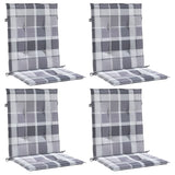 Vidaxl Garden chair cushions 4 pcs 100x50x3 cm Oxford fabric diamond pattern gray