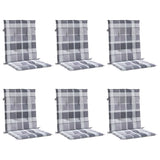 Vidaxl Garden Cushions 6 PCS 100x50x3 cm Tessuto in tessuto Oxford Modello grigio