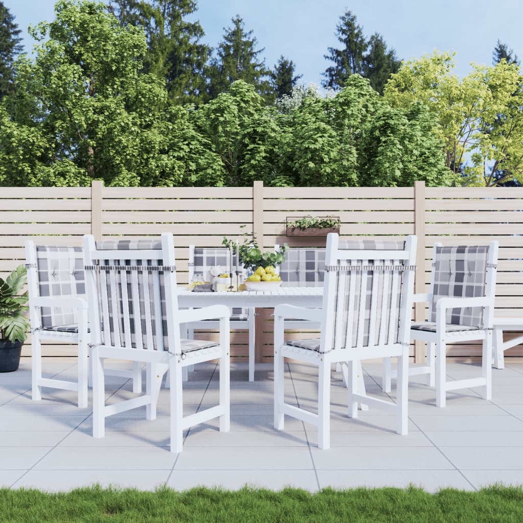 Vidaxl Garden Cushions 6 PCS 100x50x3 cm Tessuto in tessuto Oxford Modello grigio