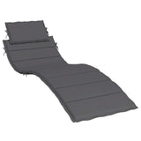 Vidaxl Lounger Cushion 186x58x4 cm Oxford Fabric Anthracite -farget