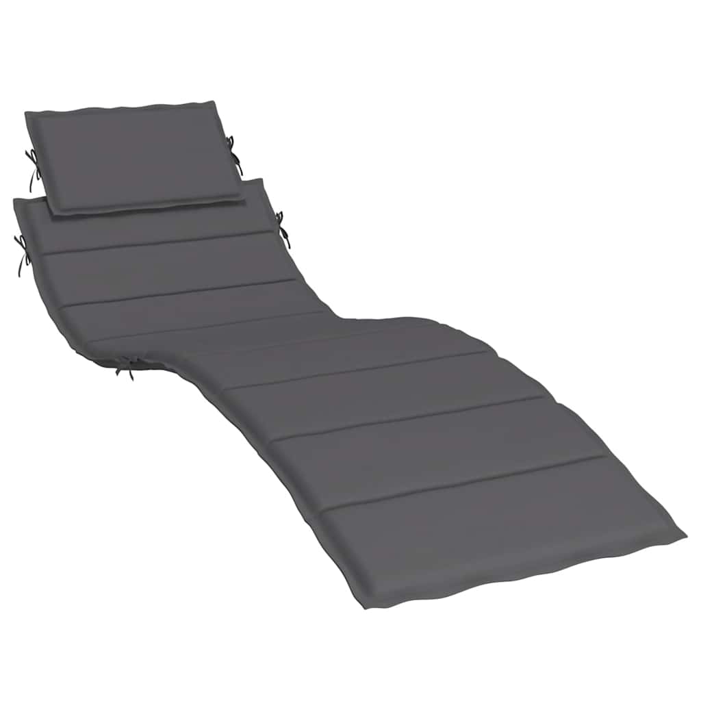 Vidaxl Lagger Cushion 186x58x4 cm Fabric oxford antracite -lorato
