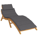 Vidaxl Lounger Cushion 186x58x4 cm Oxford Fabric Anthracite -farget
