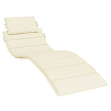Vidaxl Lounger Cushion 186x58x4 cm Oxford Fabric Crème -farvet