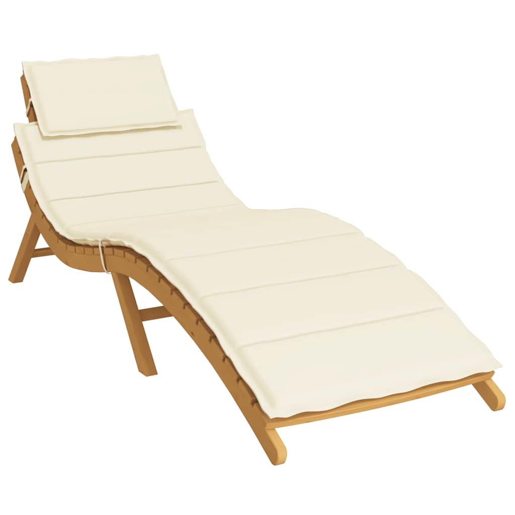 Vidaxl Lounger Cushion 186x58x4 cm Oxford Fabric Crème -farvet