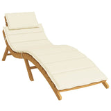 Vidaxl Lounger Cushion 186x58x4 cm Oxford Fabric Crème -farvet