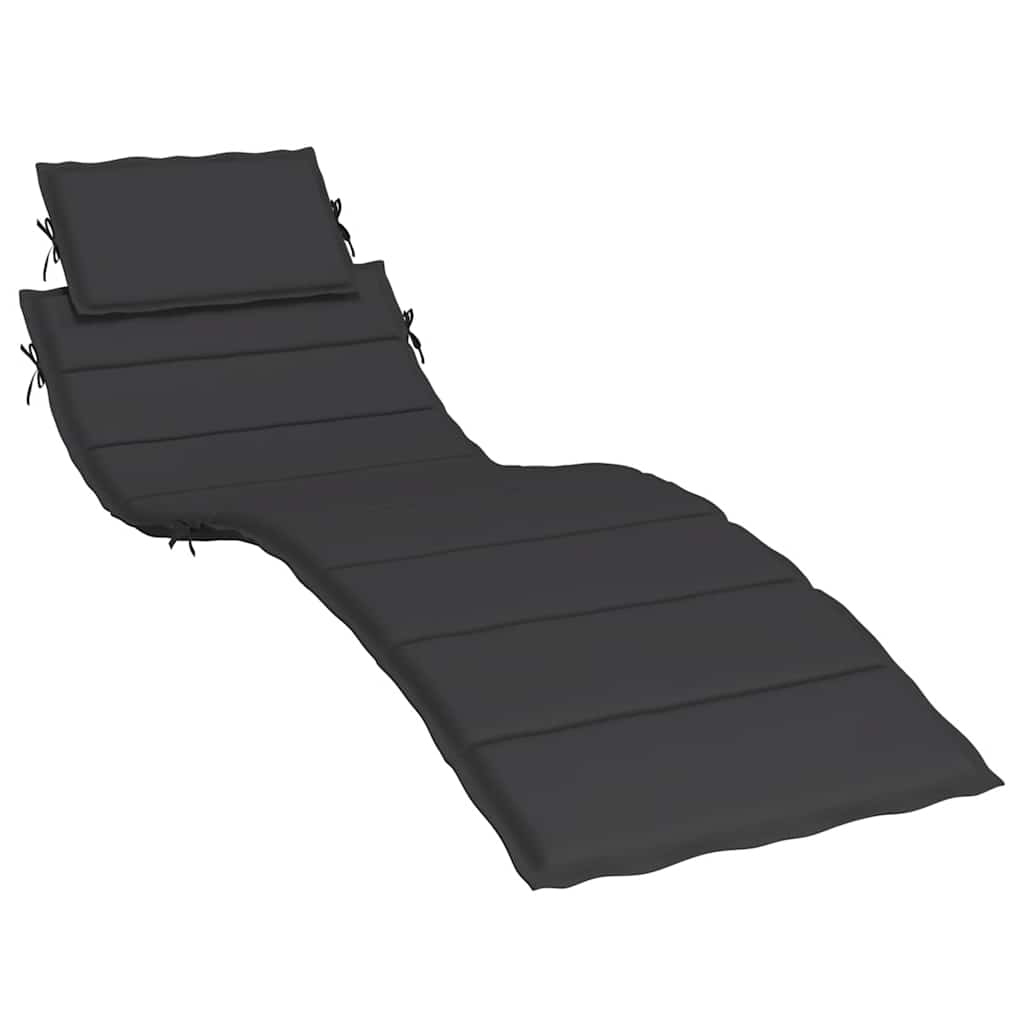 Vidaxl Lounger Cushion 186x58x4 cm Oxford stof sort