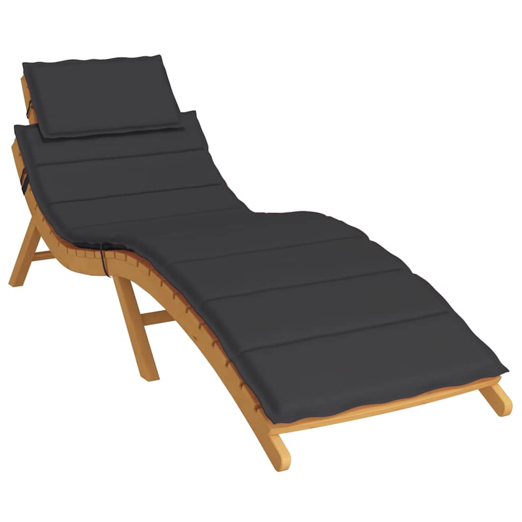 Vidaxl Lounger Cushion 186x58x4 cm Oxford stof sort
