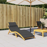 Vidaxl Lounger Cushion 186x58x4 cm Oxford stof sort