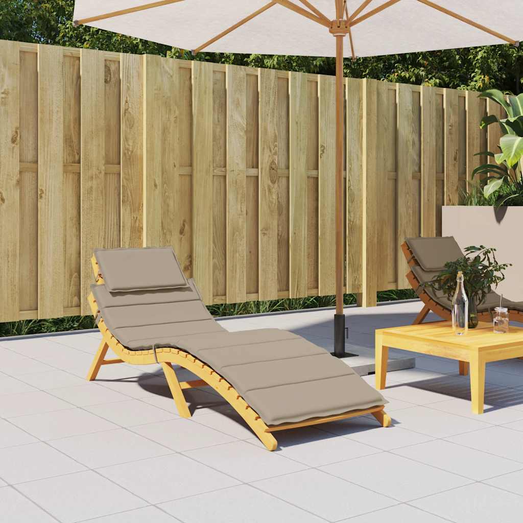 Vidaxl Lounger Kissen 186x58x4 cm Oxford Stofftaupe