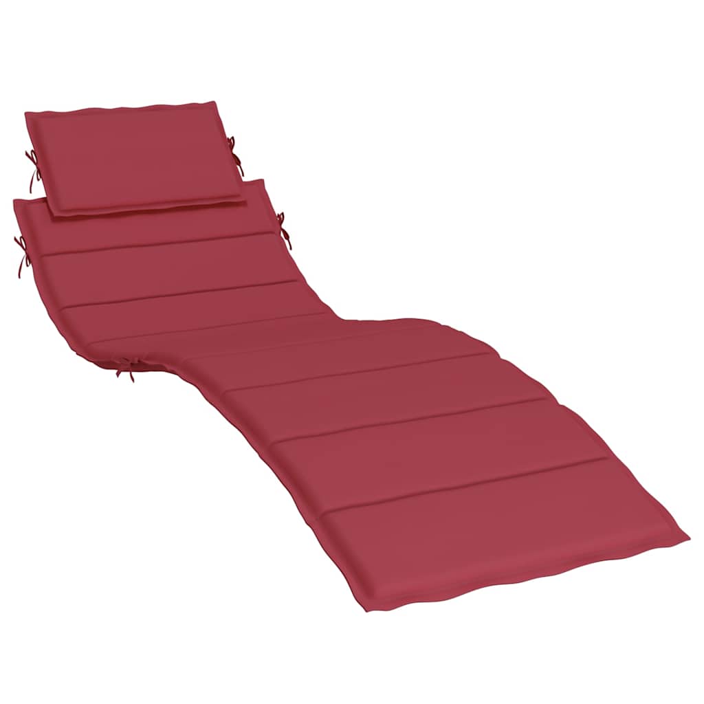 Vidaxl Lounger Cushion 186x58x4 cm Oxford Fabric Wine Red