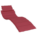 Vidaxl Lounger Cushion 186x58x4 cm Oxford Fabric Wine Red