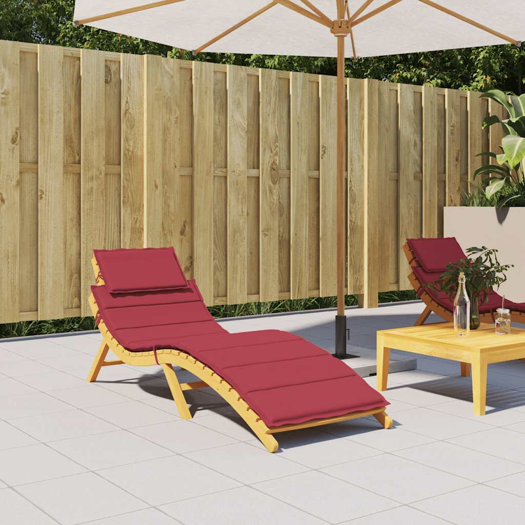 Vidaxl Lounger Cushion 186x58x4 cm Oxford Fabric Wine Red
