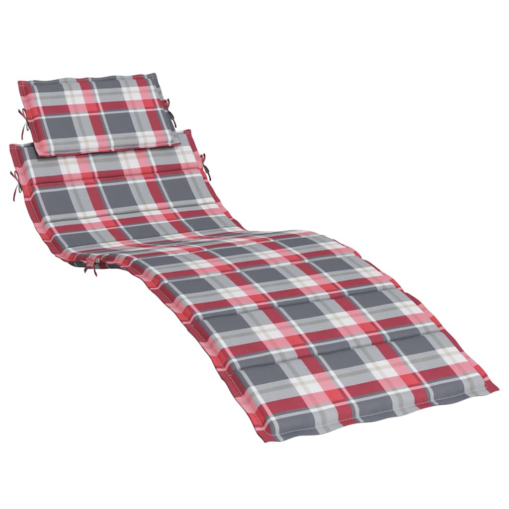 Vidaxl Lounger polštář 186x58x4 cm Oxford Fabric Diamond vzorec červená
