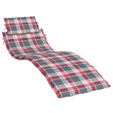 Vidaxl Lounger polštář 186x58x4 cm Oxford Fabric Diamond vzorec červená