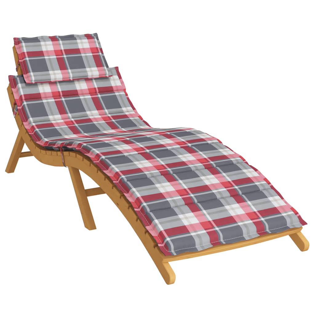 Vidaxl Lounger polštář 186x58x4 cm Oxford Fabric Diamond vzorec červená