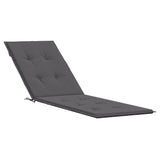 Vidaxl Patio Chirhoire (75 + 105) x50x4 cm Anthhracit -koppell