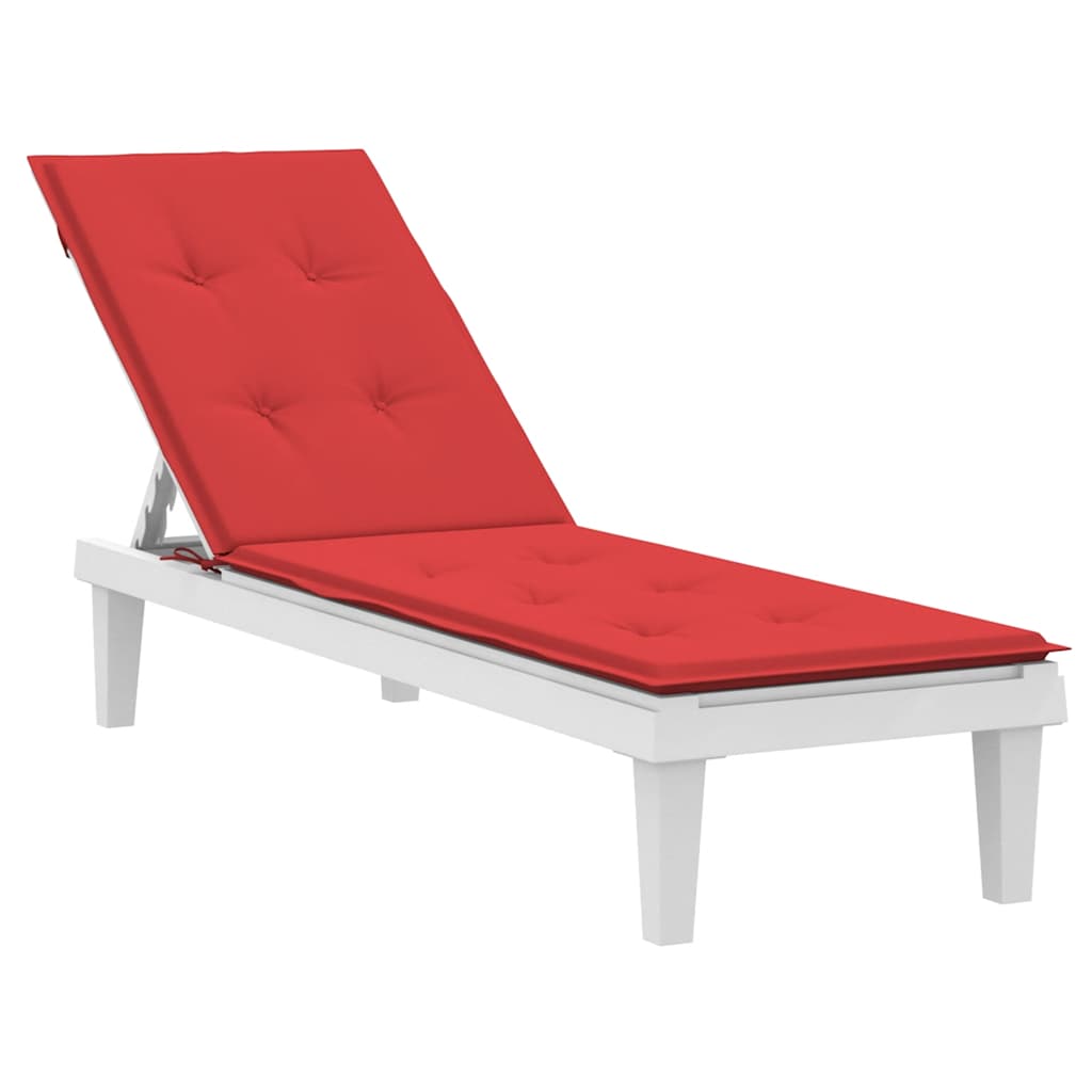 Almofada da cadeira do pátio Vidaxl (75+105) x50x4 cm vermelho