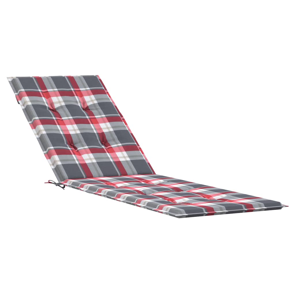 Vidaxl patio chair cushion window pattern (75+105) x50x4 cm red