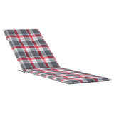 Vidaxl patio chair cushion window pattern (75+105) x50x4 cm red