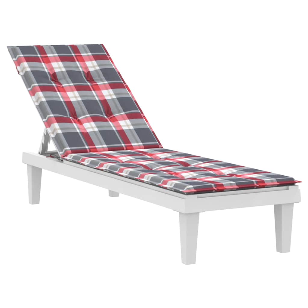 Vidaxl patio chair cushion window pattern (75+105) x50x4 cm red