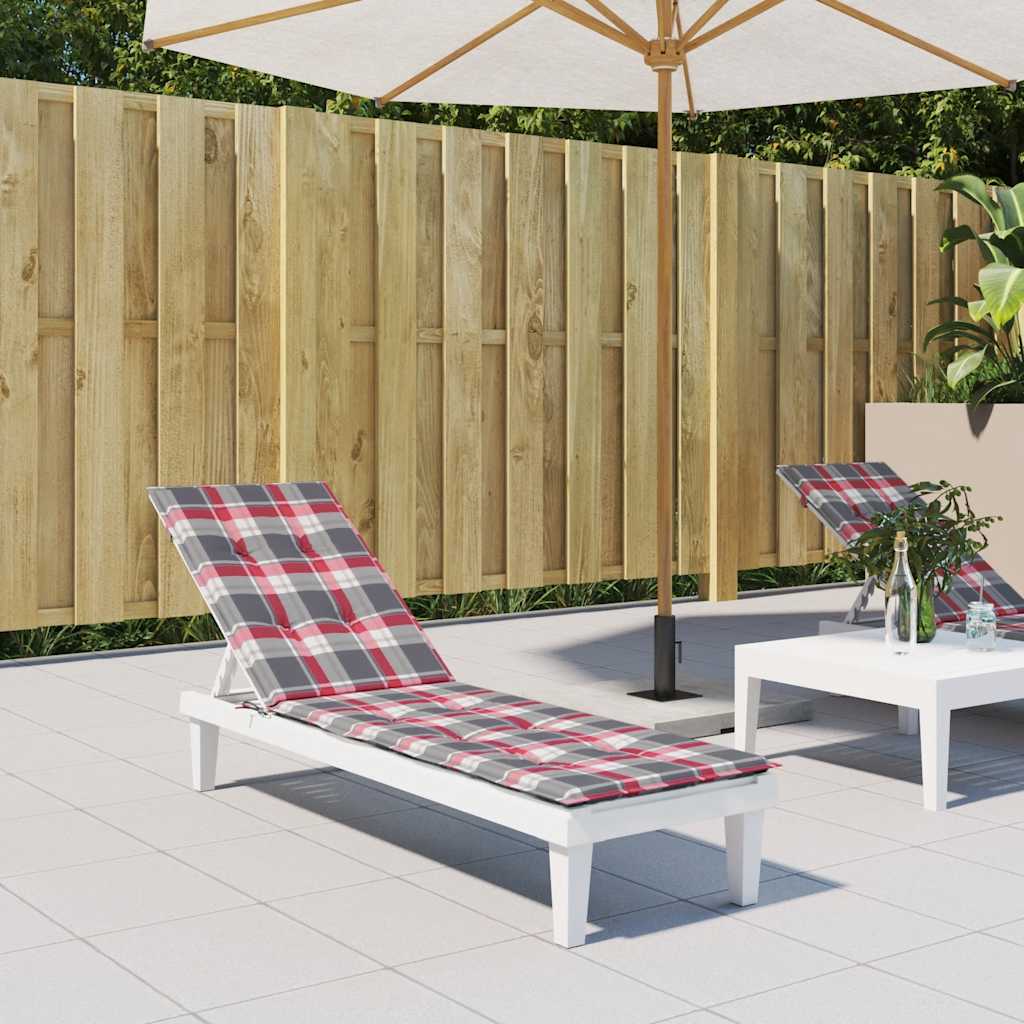 Vidaxl patio chair cushion window pattern (75+105) x50x4 cm red