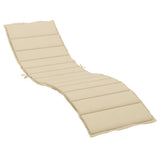 Vidaxl Lounger Cushion 200x50x3 cm Oxford Fabric Beige