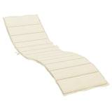Vidaxl Lagger Cushion 200x60x3 cm Crema in tessuto Oxford -Collorato