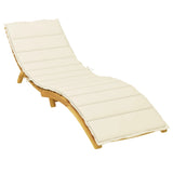 Vidaxl Lagger Cushion 200x60x3 cm Crema in tessuto Oxford -Collorato