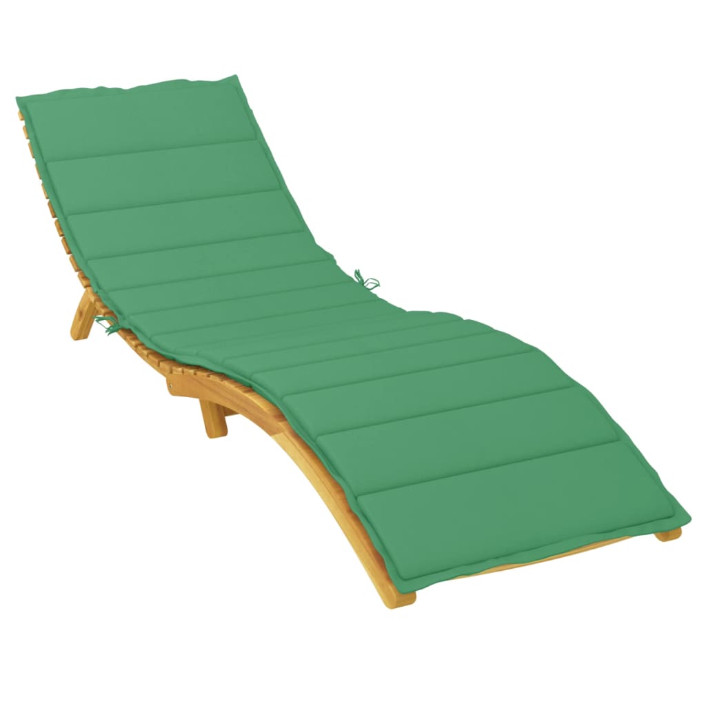 VIDAXL LOUNGER CUSHION 200x60x3 CM Oxford Tkanina zielona
