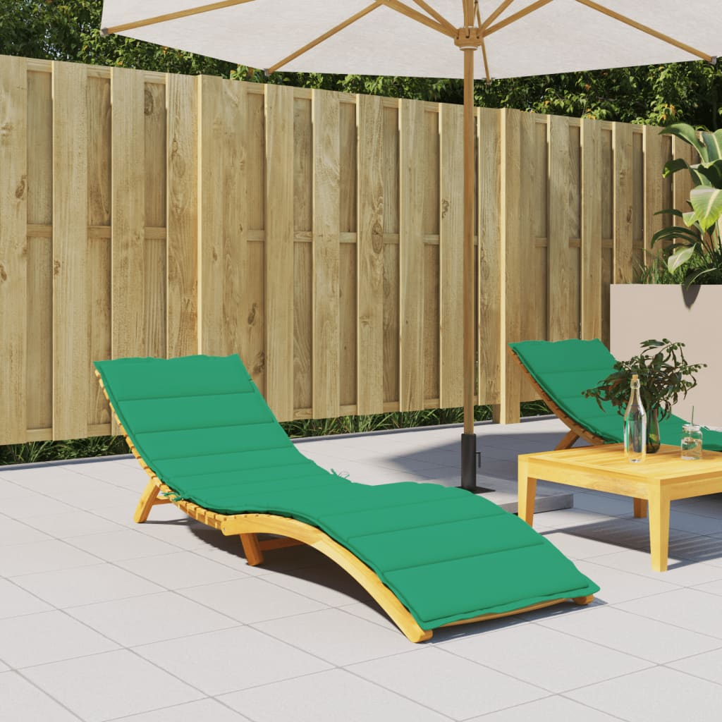 VIDAXL LOUNGER CUSHION 200x60x3 CM Oxford Tkanina zielona