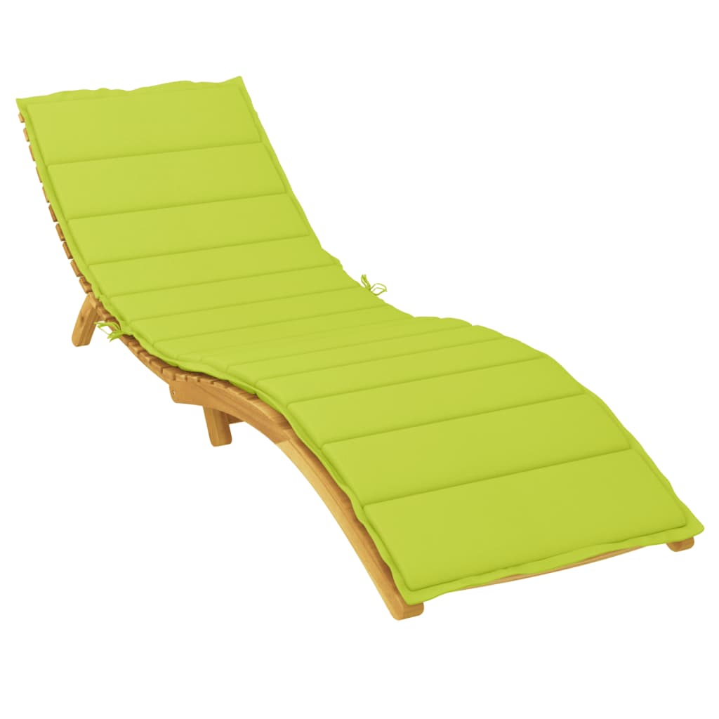 VIDAXL LOUNGER CUSHION 200x60x3 CM Oxford Fabric Clear Green