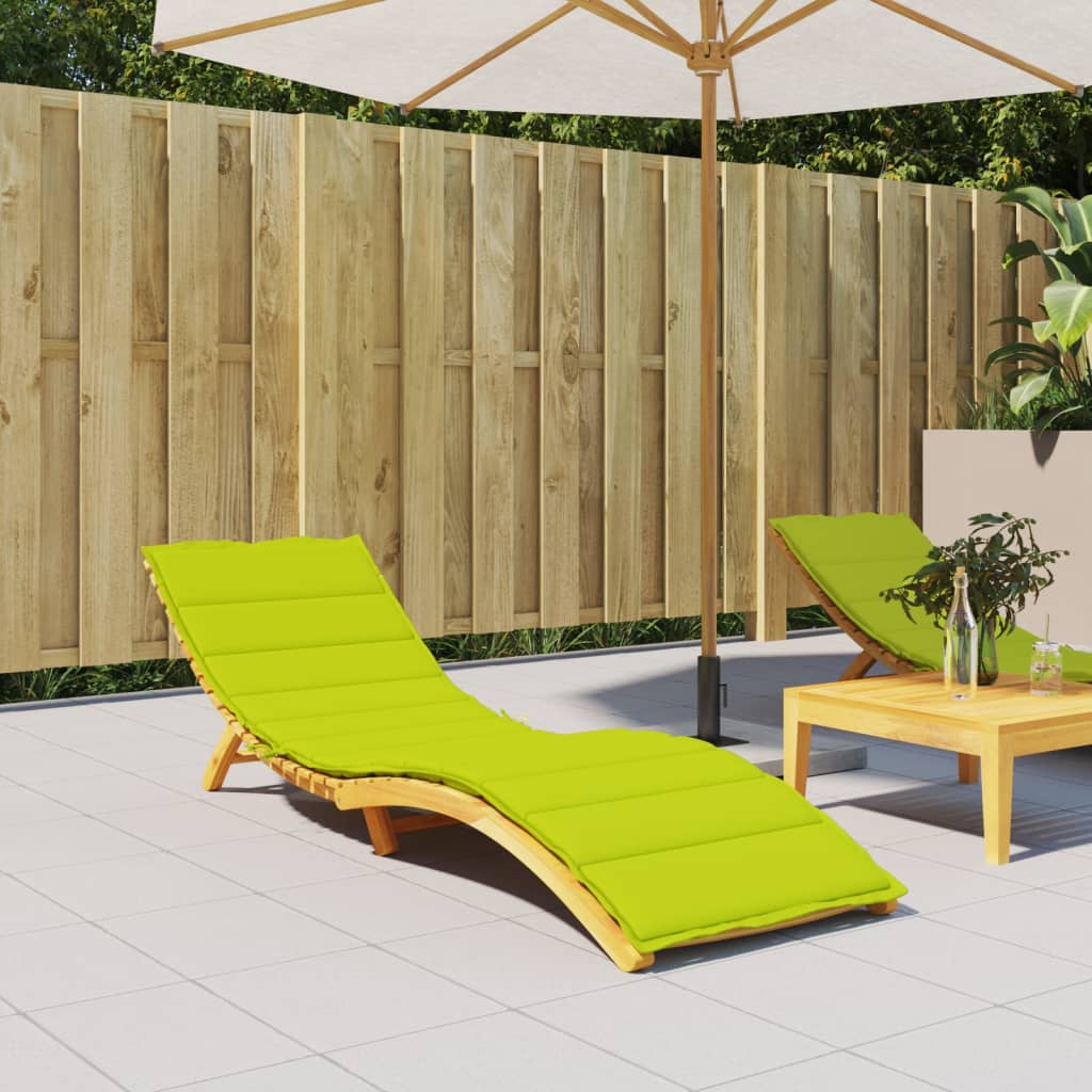 VIDAXL LOUNGER CUSHION 200x60x3 CM Oxford Fabric Clear Green