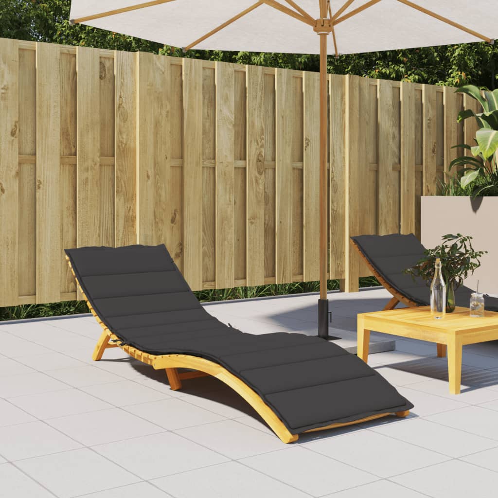 VidaXL lounger cushion 200x70x3 cm Oxford fabric black