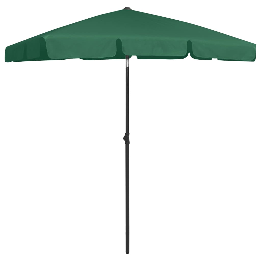 Vidaxl Strandparasol 180x120 cm Grün
