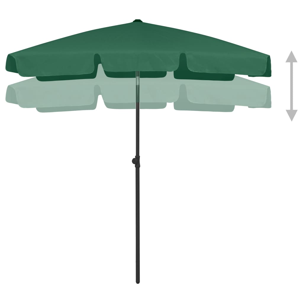 Vidaxl Strandparasol 180x120 cm Grün