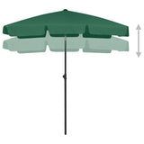 Vidaxl Strandparasol 180x120 cm Grün