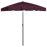 Vidaxl strandamparaolsol 180x120 cm Bordeaux rout
