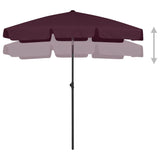 Vidaxl strandamparaolsol 180x120 cm Bordeaux rout
