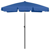 Vidaxl Strandparasol 180x120 cm azure modra