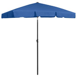 Vidaxl Strandparasol 180x120 cm azure modra